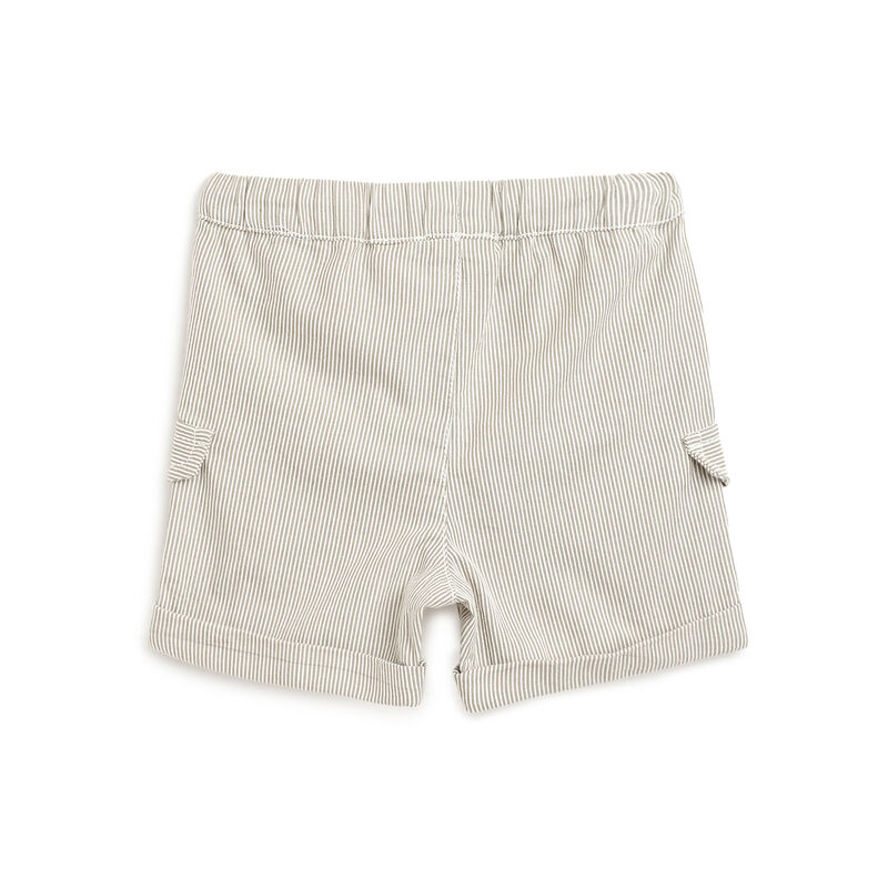Boys Medium Natural Striped Shorts image number 1